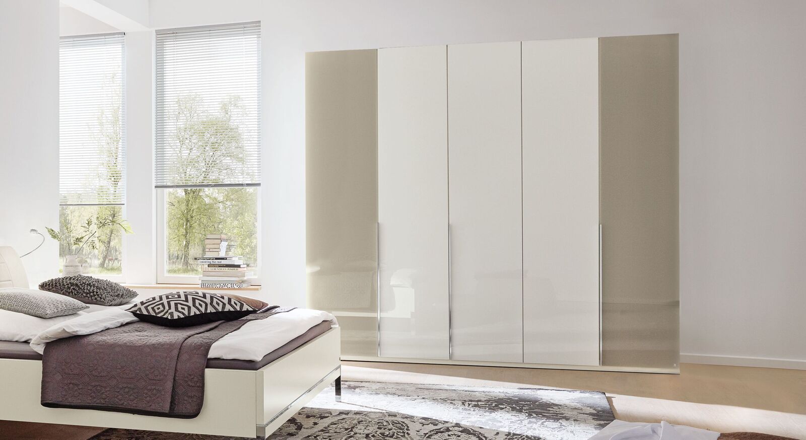 musterring drehtüren-kleiderschrank san diego mit glasfront