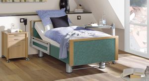 Komfortbett mit Pflegebett-Funktion Sylt Webstoff mit Tellerrost