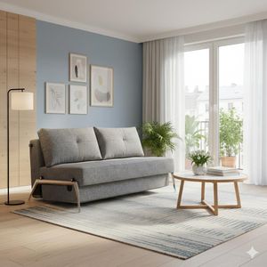 Schlafsofa Ramasa Webstoff mit Stauraum