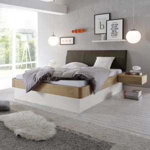Bett Majuro Komfort Eiche Massivholz mit Bettkasten