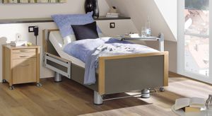 Komfortbett mit Pflegebett-Funktion Sylt Webstoff mit Tellerrost