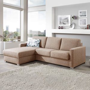 Ecksofa Lelio mit Schlaffunktion Ottomane links