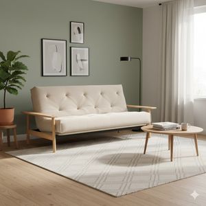 Schlafsofa Emmich Webstoff/Cord mit Lattenrost und Stauraum