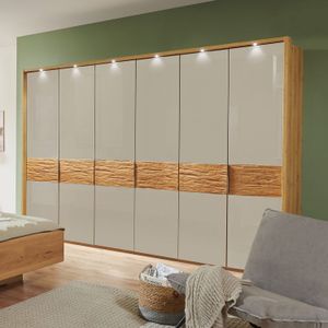 Drehtüren-Kleiderschrank Nerja Eiche teilmassiv