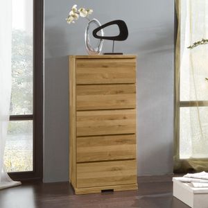 Hochkommode Andalucia Variante 2 Kernbuche/Wildeiche Massivholz mit Schubladen