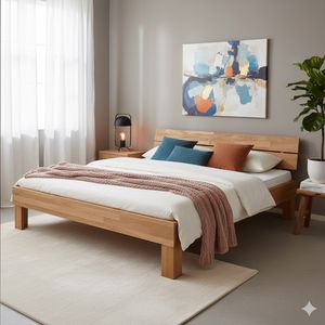 Bett Madrid Buche Massivholz