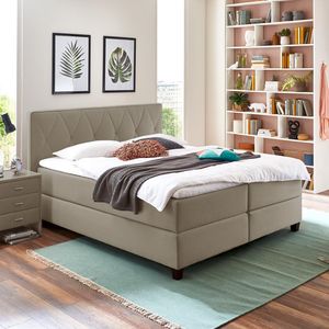 HOMELIV. Boxspringbett Midway Webstoff