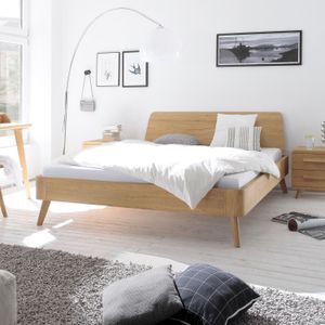 Bett Teko Eiche Massivholz