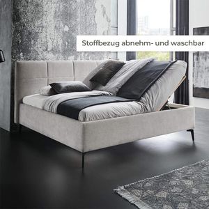 HOMELIV. Polsterbett SwitchIT Jackson Webstoff mit Bettkasten und Lattenrost