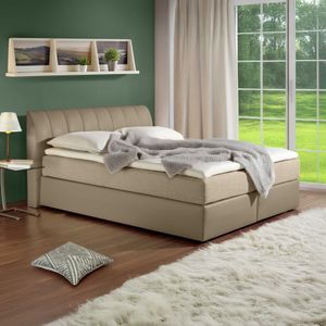 HOMELIV. Boxspringbett Sydney Kunstleder/Webstoff
