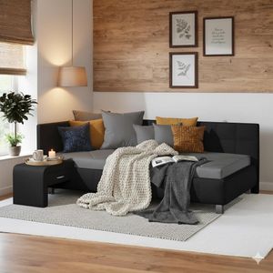 Polsterliege Nuca Kunstleder mit Bettkasten Seitenteil links
