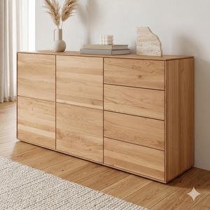Sideboard Vildan Wildeiche Massivholz mit Schubladen