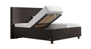 SCHLARAFFIA Polsterbett Chicago Komfort Microvelours mit Bettkasten und Lattenrost