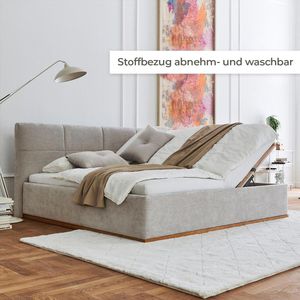 HOMELIV. Polsterbett SwitchIT Cadiz Webstoff mit Bettkasten und Lattenrost
