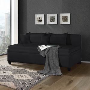 Sofaliege Kamina Microvelours mit Bettkasten