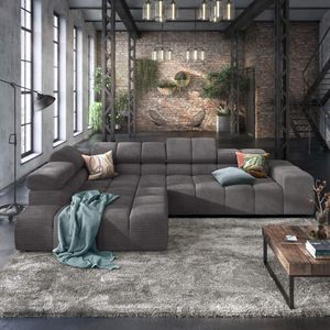 HOMELIV. Ecksofa Charlotta 319x215x82cm Feincord