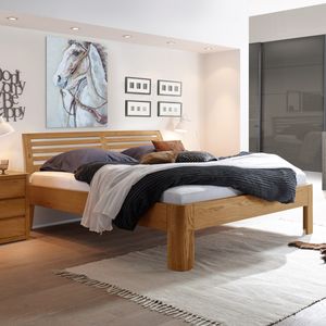 Bett Barcelona Eiche Massivholz