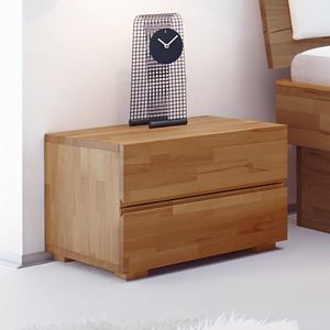 Nachttisch Pava Buche/Eiche Massivholz H 35 cm