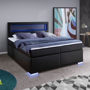 Boxspringbett Cresella Kunstleder mit Beleuchtung