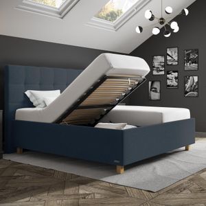SCHLARAFFIA Polsterbett Medea Komfort Microvelours/Webstoff mit Bettkasten und Lattenrost