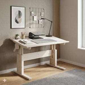 LIFETIME Schreibtisch Original Kiefer Massivholz neigbar