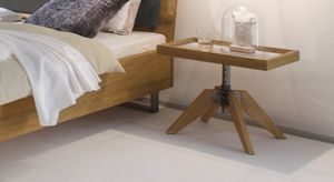 Bett-Beisteltisch Valletta Wildeiche Massivholz