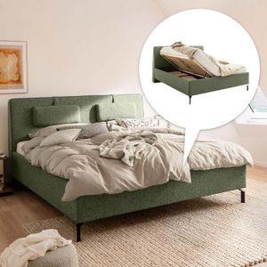 SCHÖNER WOHNEN-Kollektion Polsterbett Madrid Komfort Webstoff mit Bettkasten und Lattenrost 180x200 cm