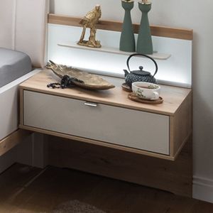 Schwebenachttisch Elanie Eiche Dekor H 48cm