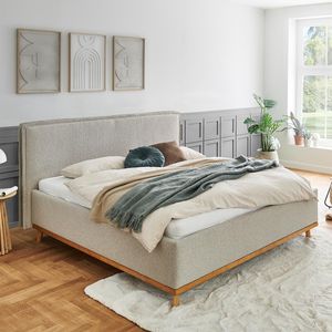 HOMELIV. Polsterbett Örebro Komfort Webstoff
