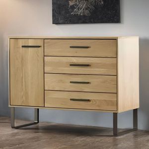 Sideboard Vitoria Eiche teilmassiv mit Schubladen