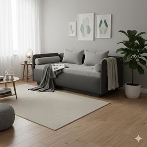 Schlafsofa Eriko Komfort Kunstleder mit Bettkasten