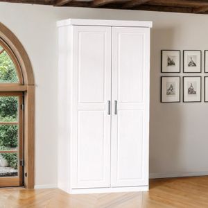 Drehtüren-Kleiderschrank Linz Kiefer Massivholz
