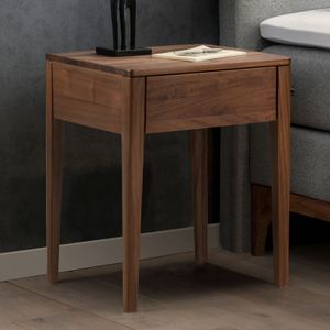 Nachttisch Denar Nussbaum Massivholz H 58cm