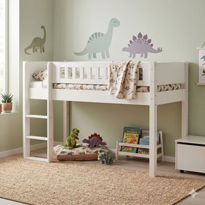 Mini-Hochbett Kids Town Design Buche teilmassiv mit Lattenrost