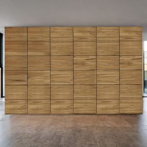 Drehtüren-Kleiderschrank Karan Kernbuche Massivholz