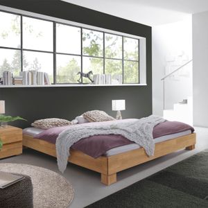 Bett Alicante Buche Massivholz ohne Kopfteil