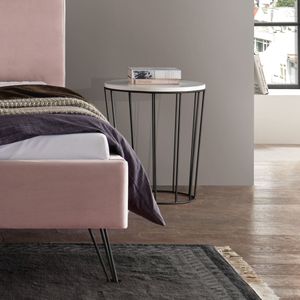 Bett-Beistelltisch Marfasia Buche Massivholz H 52cm