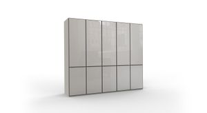 Drehtüren-Kleiderschrank Loyd mit Glasfront