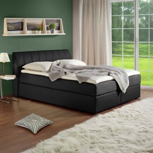 HOMELIV. Boxspringbett Sydney Kunstleder/Webstoff