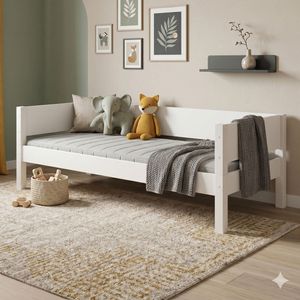 Bett Kids Town Buche teilmassiv mit Lattenrost