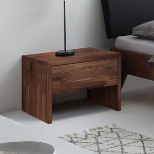 Nachttisch Carman Nussbaum Massivholz H 35cm