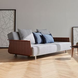 Schlafsofa Thando Webstoff mit Armlehnen 245x114x79 cm