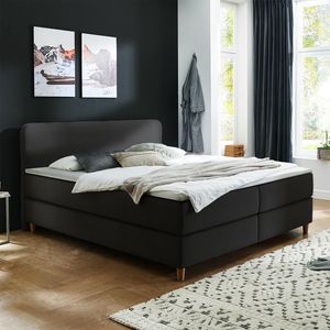 HOMELIV. Boxspringbett Kannur Webstoff