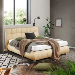 HOMELIV. Boxspringbett Seattle Kunstleder
