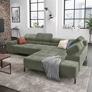 HOMELIV. Ecksofa Cambridge 321x216x85cm Feincord