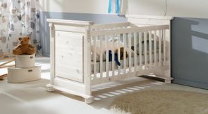 Babybett Countryside Kiefer Massivholz mit Lattenrost und Schlupfsprossen