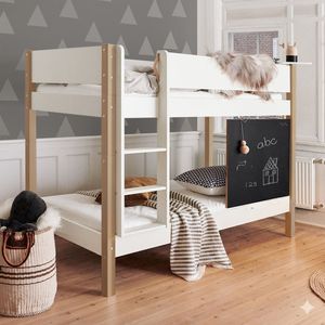 Etagenbett Kids Town Buche teilmassiv mit Lattenrost und Tafel