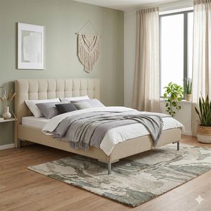 HOMELIV. Doppelbett Taviel Komfort Webstoff