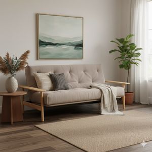 Schlafsofa Emmich Webstoff/Cord mit Lattenrost und Stauraum