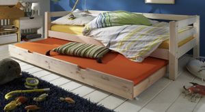 Ausziehbett Kids Paradise Kiefer Massivholz mit Lattenrost und Schubkasten